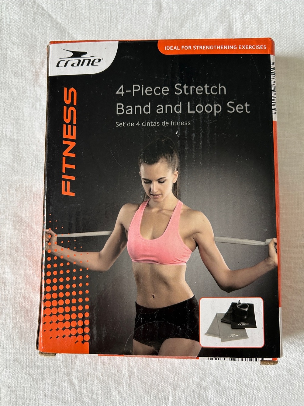 Crane 4-Piece Stretch Band and Loop Set - Pink